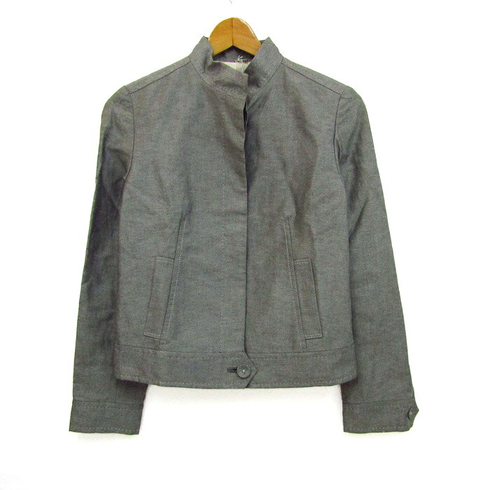 樂天商城 - 【39％OFFクーポン配布中】J.PRESS ジェイプレス ブルゾン ジャケット 未使用 リネン混 ブランド アウター レディース 9サイズ グレー系 【中古】