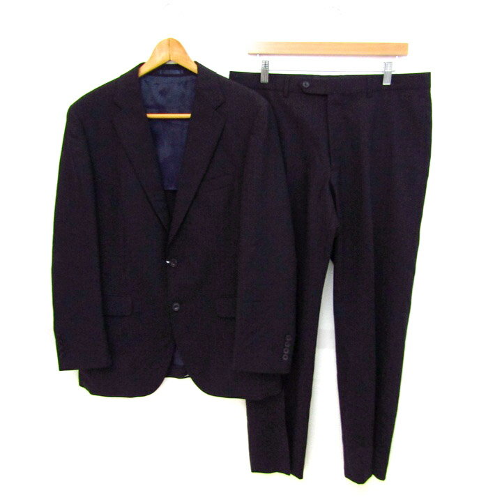 YUKI TORII HOMME ユキトリイオム スーツ セットアップ 上下セット ジャケット パンツ 記名有 メンズ 98AB6サイズ ブラック系 【中古】