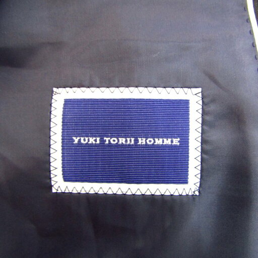 YUKI TORII HOMME ユキトリイオム スーツ セットアップ 上下セット ジャケット パンツ 記名有 メンズ 98AB6サイズ ブラック系 【中古】
