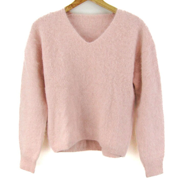 STRAWBERRYFIELDS ストロベリーフィールズ ニット セーター 長袖 フォックス/カシミヤ混 トップス レディース 2サイズ ピンク系 【中古】