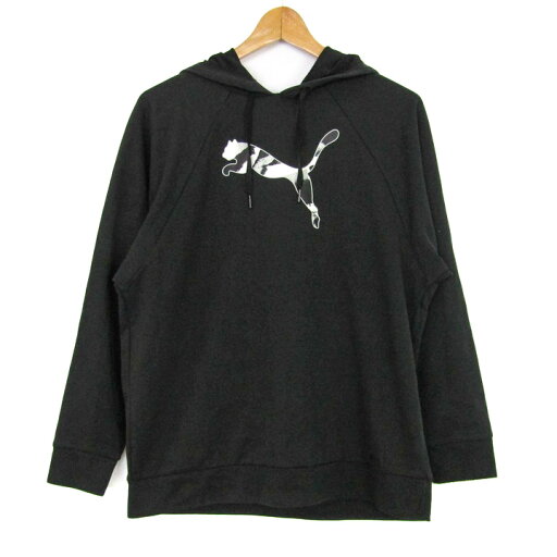 PUMA プーマ パーカー 長袖 スポーツウエア ロゴ フード付 トップス メンズ Lサイズ ブラック系 【中古】 PUMA プーマ パーカー 長袖 スポーツウエア ロゴ フード付 トップス メンズ Lサイズ ブラック系 【中古】