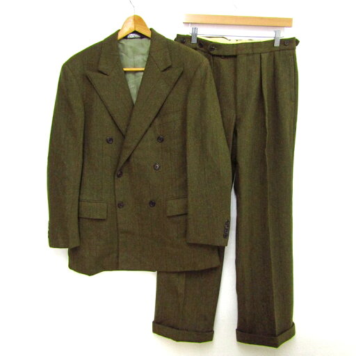 Polo byRalphLauren ポロバイラルフローレン スーツ セットアップ ウール 上下セット 日本製 メンズ C96 W84 T180サイズ カーキ系 【中古】 Polo byRalphLauren ポロバイラルフローレン スーツ セットアップ ウール 上下セット 日本製 メンズ C96 W84 T180サイズ カーキ系 【中古】