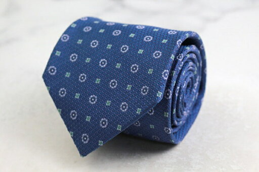 TIE 高島屋 ブランド ネクタイ ドット 小紋柄 スクエア柄 シルク 日本製 PO メンズ ネイビー 【中古】 TIE 高島屋 ブランド ネクタイ ドット 小紋柄 スクエア柄 シルク 日本製 PO メンズ ネイビー 【中古】
