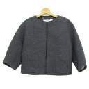 ADORE アドーア ノーカラージャケット アウター ショート丈 レディース 36サイズ グレー 【中古】