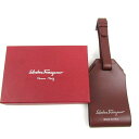 Salvatore Ferragamo サルヴァトーレフェラガモ ラゲージタグ 未使用 レザー ラゲッジタグ ブランド メンズ レディース ブラウン 【中古】