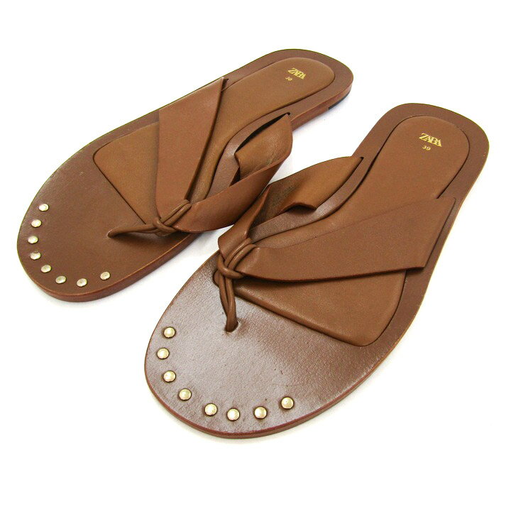 【中古】ZARAザラレザーサンダル...