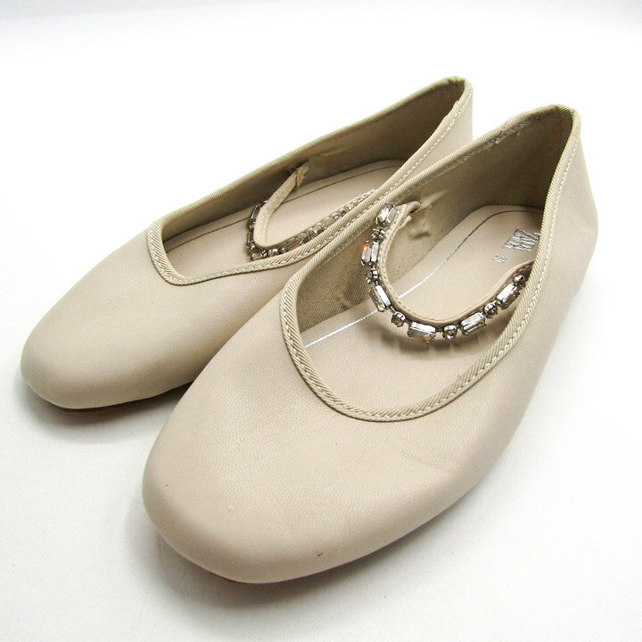 ZARA ザラ バレエシューズ サブリナシューズ メリージェーン 靴 キッズ 女の子用 30サイズ ベージュ×シ..