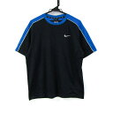 NIKE ナイキ 半袖Tシャツ スポーツウエア DRI-FIT クルーネック トップス メンズ Lサイズ ネイビー系 【中古】(4)