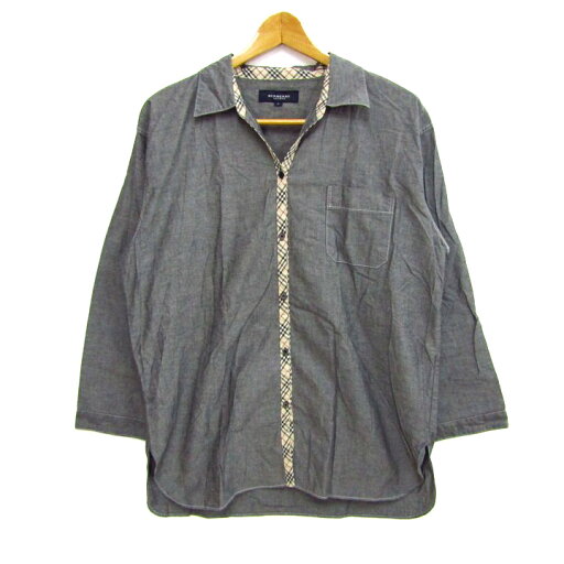 BURBERRY LONDON バーバリーロンドン 長袖シャツ トップス 七分袖 ノバチェック柄 レディース Lサイズ グレー 【中古】 BURBERRY LONDON バーバリーロンドン 長袖シャツ トップス 七分袖 ノバチェック柄 レディース Lサイズ グレー 【中古】