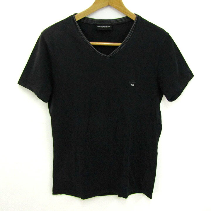 Emporio Armani ݥꥪޡ ȾµT Vͥå ȥåץ ǥ M ֥å š