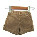 Familiar ファミリア ショートパンツ ボトムス キュロット コーデュロイ ベビー 女の子用 90サイズ ベージュ 【中古】
