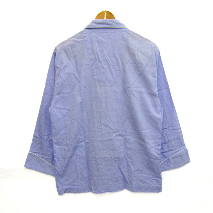 CELINE セリーヌ パジャマ ルームウエア 長袖 コットン100% ブランド トップス メンズ Mサイズ ブルー 【中古】