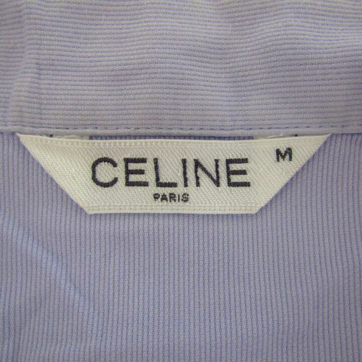 CELINE セリーヌ パジャマ ルームウエア 長袖 コットン100% ブランド トップス メンズ Mサイズ ブルー 【中古】