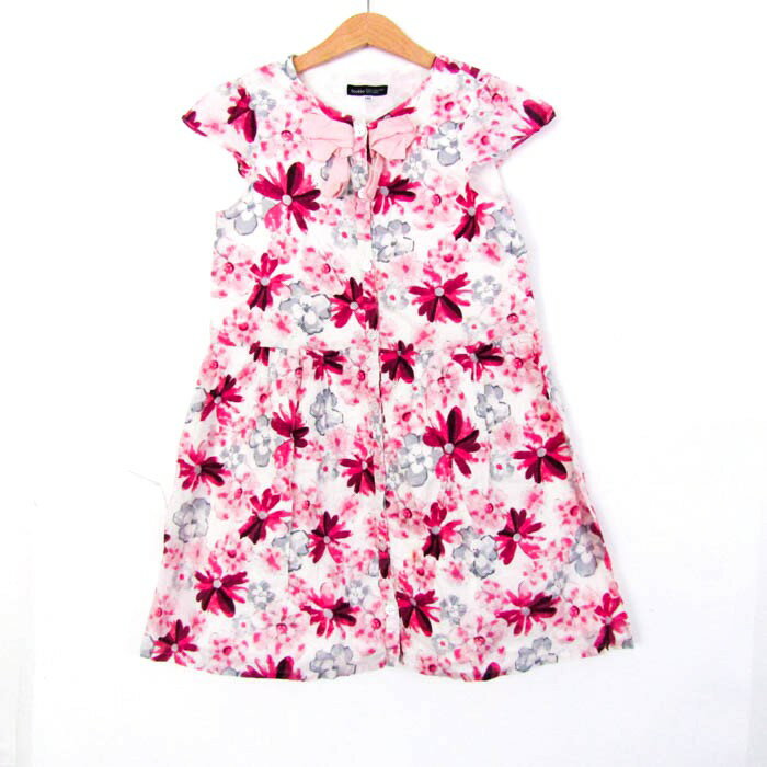 【全品39％OFFクーポン配布中】BeBe べべ ワンピース トップス 半袖 花柄 日本製 キッズ 女の子用 140..