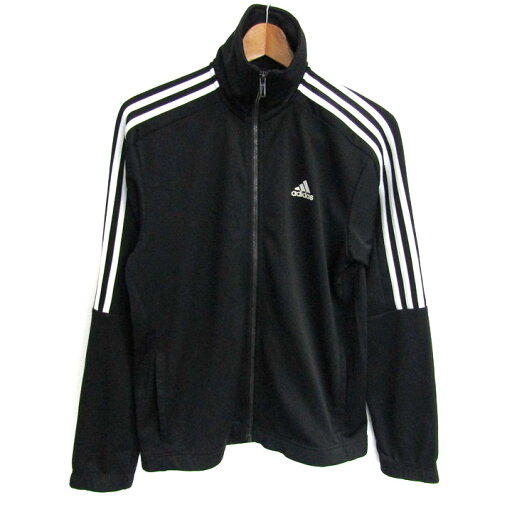 adidas アディダス ジャージ トラックジャケット アウター スポーツウエア メンズ Mサイズ 黒×白 【中古】 adidas アディダス ジャージ トラックジャケット アウター スポーツウエア メンズ Mサイズ 黒×白 【中古】