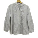 【全品39%OFFクーポン8月4日20:00〜8月15日01:59まで】premura プレミュラ 長袖シャツ トップス フリル ブラウス ストライプ柄 レディ...