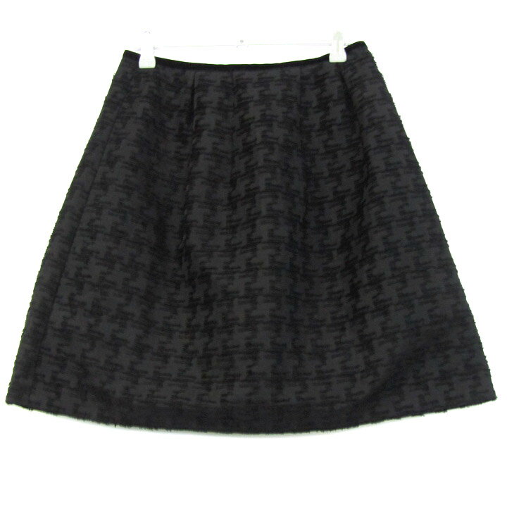 UNTITLED アンタイトル フレアスカート ブランド ボトムス 日本製 黒 レディース Mサイズ ブラック 【中古】(4)