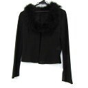 【全品39%OFFクーポン8月4日20:00〜8月15日01:59まで】ELLE エル カットソー シャツ 長袖 ファー ブランド トップス 日本製 黒 レディ...
