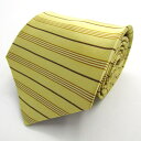 CLUB LAMER クラブラメール ブランド ネクタイ ストライプ柄 ボーダー柄 シルク PO メンズ ベージュ 【中古】