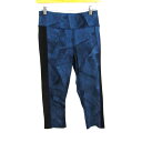 【楽天スーパーSALE 50%OFF 9月4日20:00~9月11日01:59まで】Reebok リーボック レギンス スパッツ スピードウィック 大きいサイズ スポーツウエア レディース OTサイズ 黒×青 【中古】