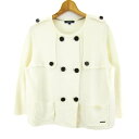 【全品39%OFFクーポン8月4日20:00~8月15日01:59まで】BURBERRY バーバリー ノーカラージャケット カーディガン ブランド アウター レディース 4サイズ クリーム 【中古】