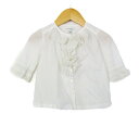 RALPH LAUREN ラルフローレン ブラウス シャツ トップス フリル レース ベビー 女の子用 6M 70/44サイズ ホワイト 【中古】