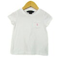 POLO RALPH LAUREN ポロラルフローレン 半袖Tシャツ トップス 胸ポケット ワンポイントロゴ ベビー 女の子用 2/2T 90/52サイズ 白 ...