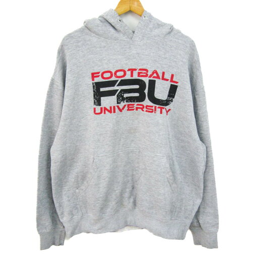 EASTBOY イーストボーイ パーカー トップス プルオーバー スウェット FBU 大きいサイズ メンズ XLサイズ グレー×黒×赤 【中古】 EASTBOY イーストボーイ パーカー トップス プルオーバー スウェット FBU 大きいサイズ メンズ XLサイズ グレー×黒×赤 【中古】