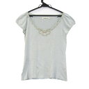 STRAWBERRYFIELDS ストロベリーフィールズ ニット トップス フレンチ袖 シルク混 レディース フリーサイズ ブルーグレー 【中古】