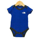 THE NORTH FACE ザ・ノースフェイス ツナギ つなぎ オールインワン 半袖 ロンパース スタイ付き ベビー 男の子用 70サイズ ブルー 【中古】