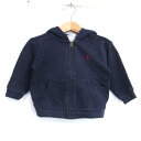 RALPH LAUREN ラルフローレン パーカー トップス ジップアップ スウェット ベビー 男の子用 12M 80/48サイズ ネイビー 【中古】