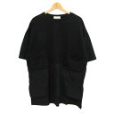 【楽天スーパーSALE 50%OFF 9月4日20:00~9月11日01:59まで】masterkey マスターキー 半袖Tシャツ ドッキング トップス メンズ Fサイズ ブラック 【中古】