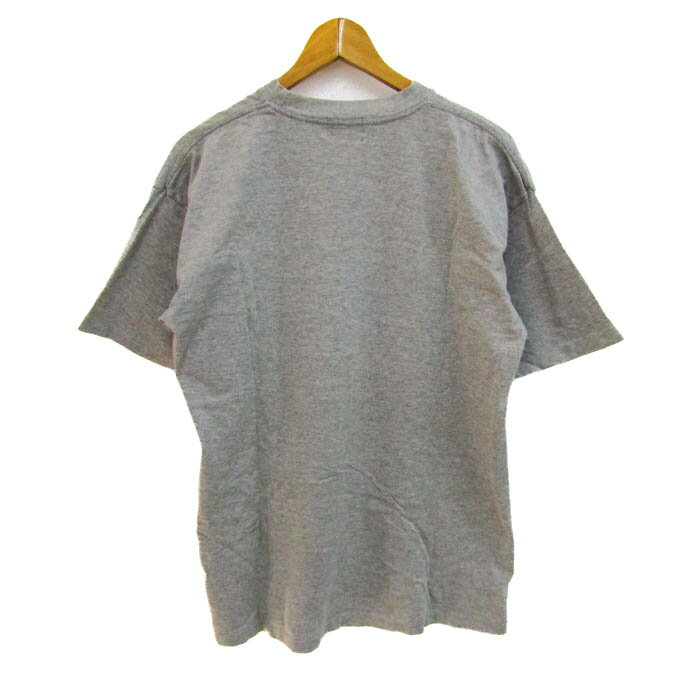 CAPTAIN SANTA キャプテンサンタ 半袖Tシャツ クルーネック プリントT トップス メンズ Lサイズ グレー×ブルー×ホワイト 【中古】