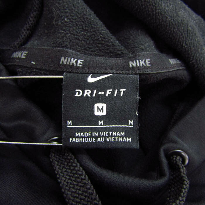 NIKE ナイキ パーカー 長袖 ドライフィット スポーツウエア トップス メンズ Mサイズ ブラック 【中古】