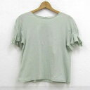 【全品39%OFFクーポン8月4日20:00〜8月15日01:59まで】Feroux フェルゥ 半袖Tシャツ トップス カットソー フリル袖 レディース 2サイ...