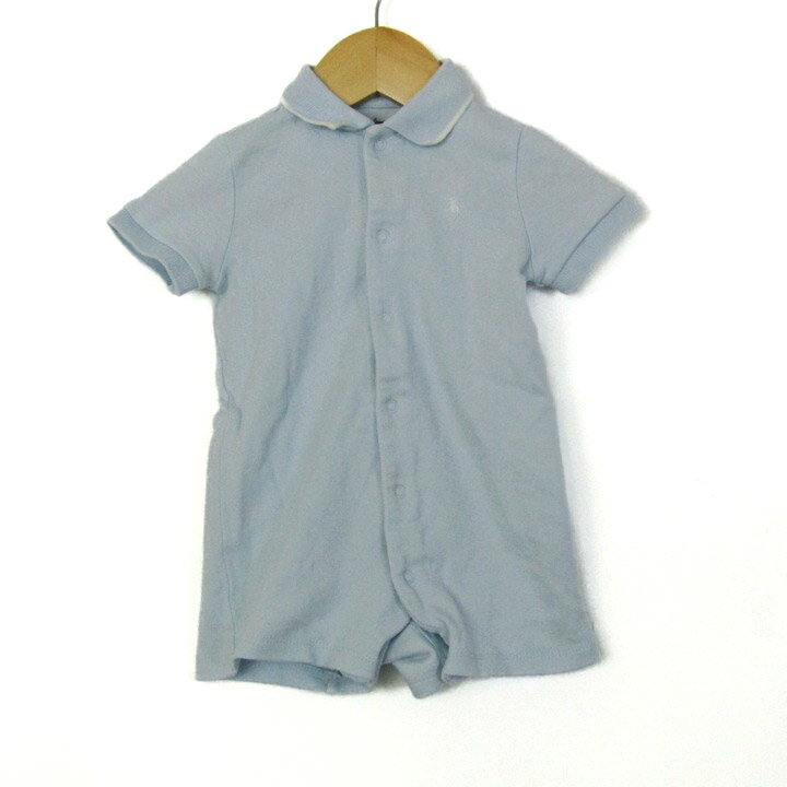 RALPH LAUREN ラルフローレン ロンパース カバーオール ポロ トップス ベビー 男の子用 6Mサイズ ブルー 【中古】