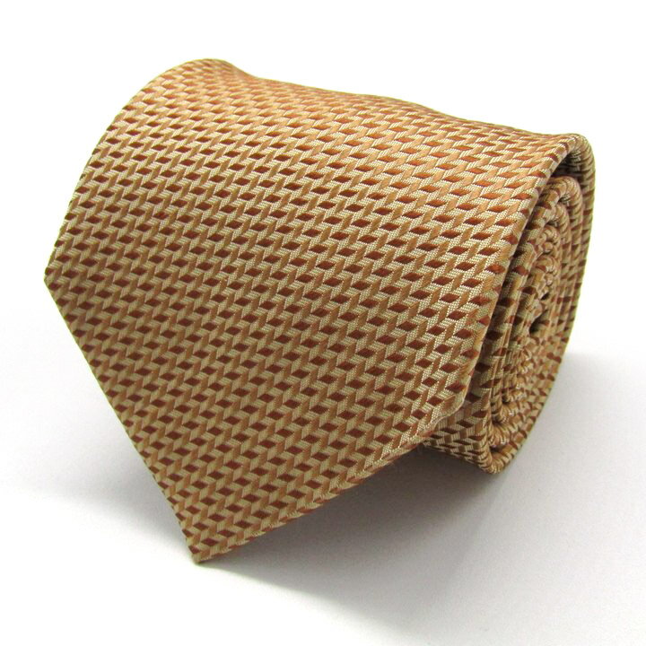 renoma レノマ ブランド ネクタイ 格子柄 ヘリンボーン柄 シルク 日本製 PO メンズ ブラウン 【中古】