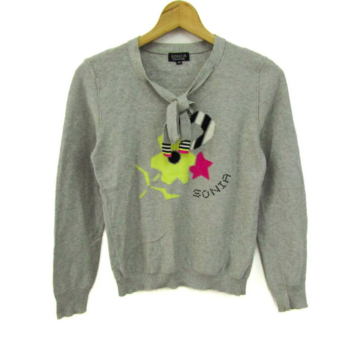 SONIA SONIA RYKIEL ソニアソニアリキエル ニット トップス 長袖 ボウタイ セーター レディース 38サイ..