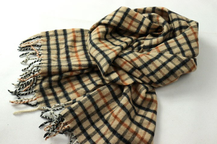 【全品39％OFFクーポン配布中】DAKS ダックス マフラー チェック ブランド レディース メンズ ベージュ..