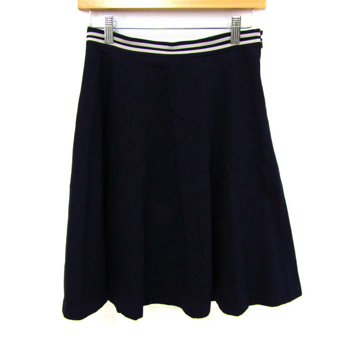 【全品39％OFFクーポン配布中】KATHARINE ROSS キャサリンロス フレアスカート コットン100% ブランド ボトムス 日本製 レディース 38サイズ ネイビー 【中古】(4)