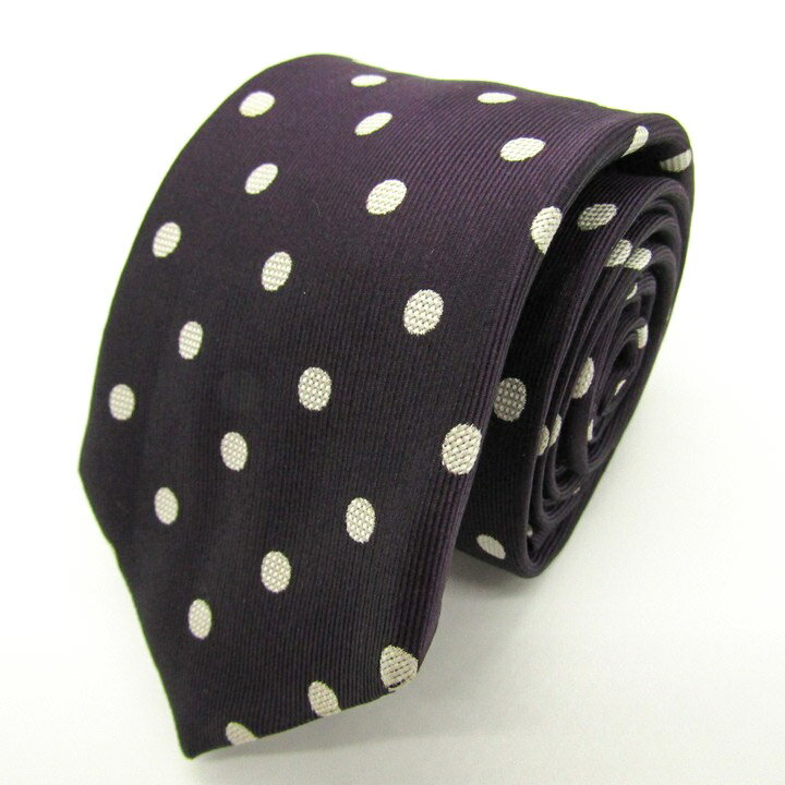 SUIT SELECT スーツセレクト ブランド ネクタイ ドット シルク PO メンズ パープル 【中古】