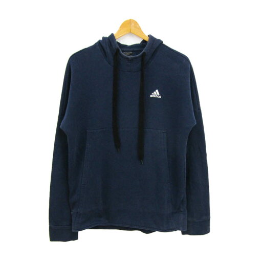 adidas アディダス パーカー トップス プルオーバー スウェット 裏起毛 スポーツウエア 大きいサイズ メンズ Oサイズ ネイビー 【中古】 adidas アディダス パーカー トップス プルオーバー スウェット 裏起毛 スポーツウエア 大きいサイズ メンズ Oサイズ ネイビー 【中古】