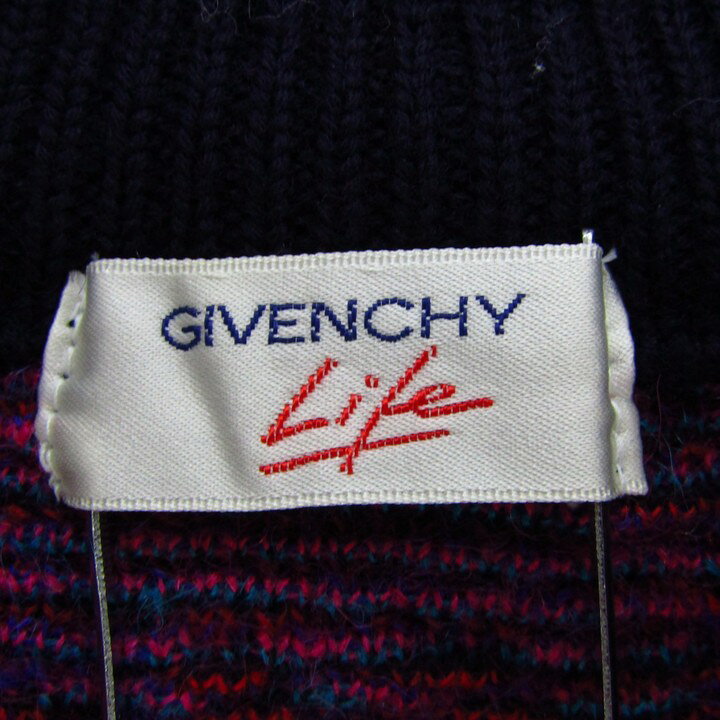 barceのGIVENCHY ジバンシィ カーディガン トップス 長袖 チェック柄 ライフ レディース 9サイズ 紺×紫×赤 【中古】｜アングル3