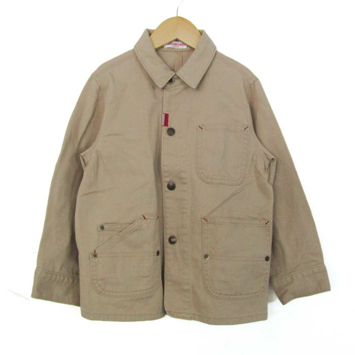 PERSON'S KIDS パーソンズキッズ カバーオール ジャケット ブルゾン アウター キッズ 男の子用 120サイズ ベージュ 【中古】
