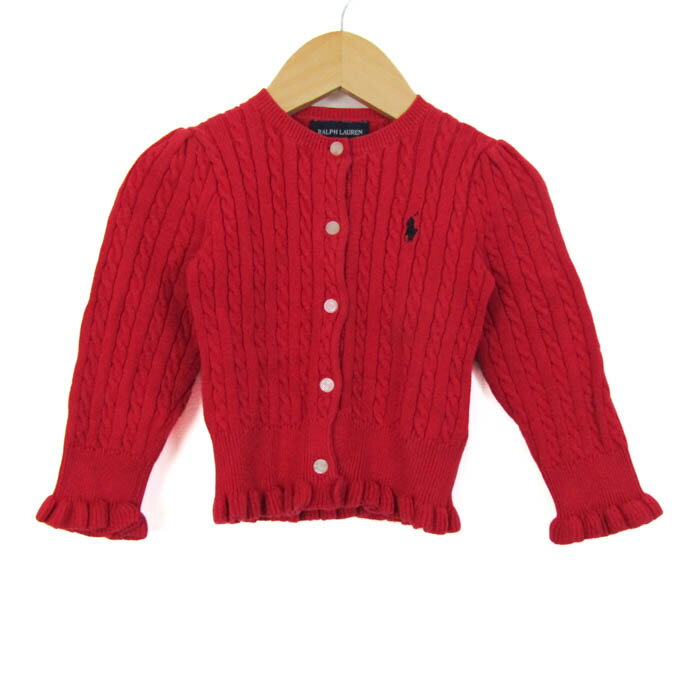RALPH LAUREN ラルフローレン カーディガン トップス 長袖 ケーブルニット ベビー 女の子用 24Mサイズ ..