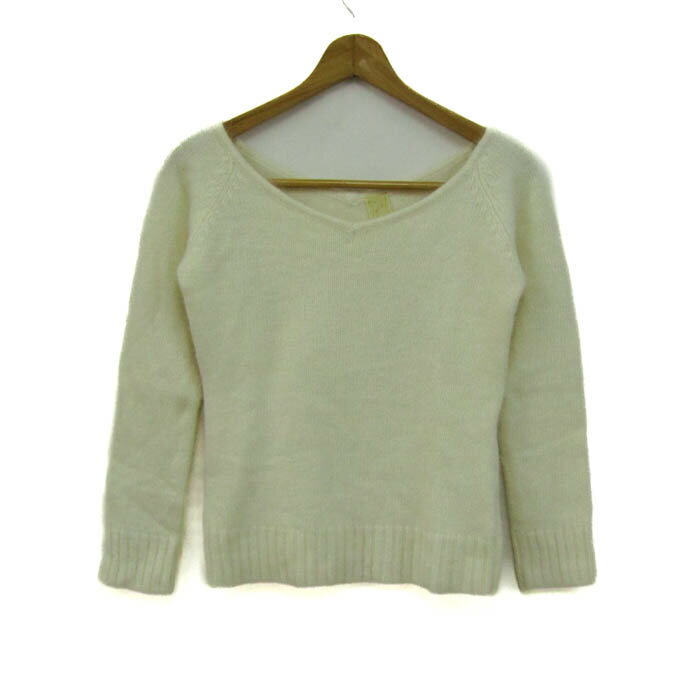 ef-de エフデ セーター トップス 長袖 ニット アンゴラ混 レディース 9サイズ ホワイト 【中古】