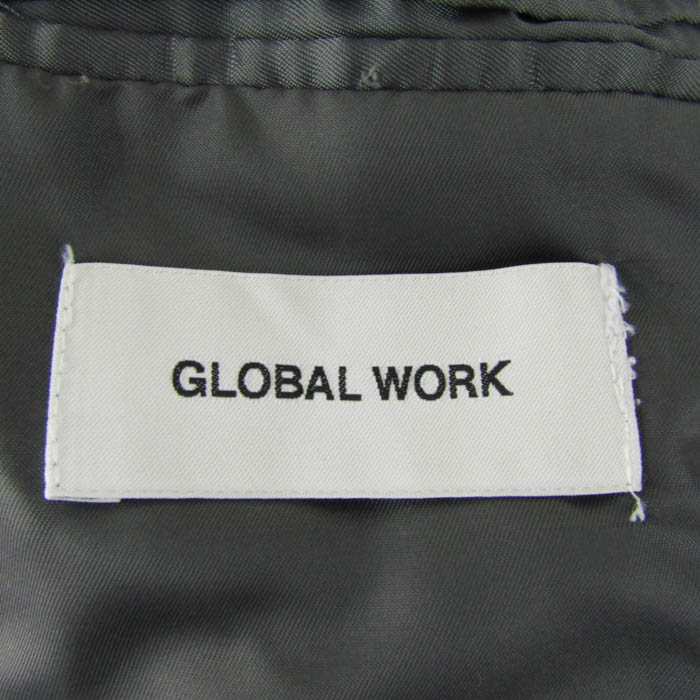 GLOBAL WORK グローバルワーク チェスターコート ロングコート アウター メンズ Mサイズ グレー 【中古】