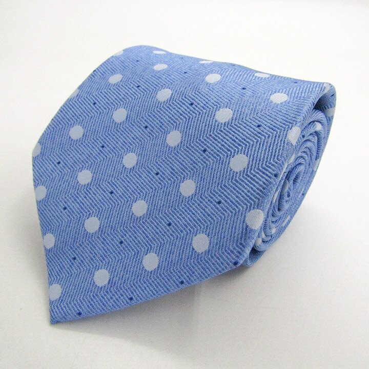 【全品39％OFFクーポン配布中】HIROKO KOSHINO ヒロココシノ ブランド ネクタイ シルク ドット柄 総柄 PO メンズ ブルー 【中古】