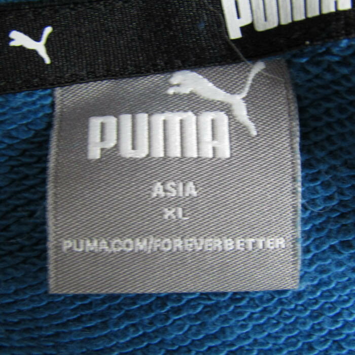 【全品39％OFFクーポン配布中】PUMA プーマ スウェット トレーナー フーディ 大きいサイズ 長袖 スポーツウエア トップス メンズ XLサイズ ブルー 【中古】