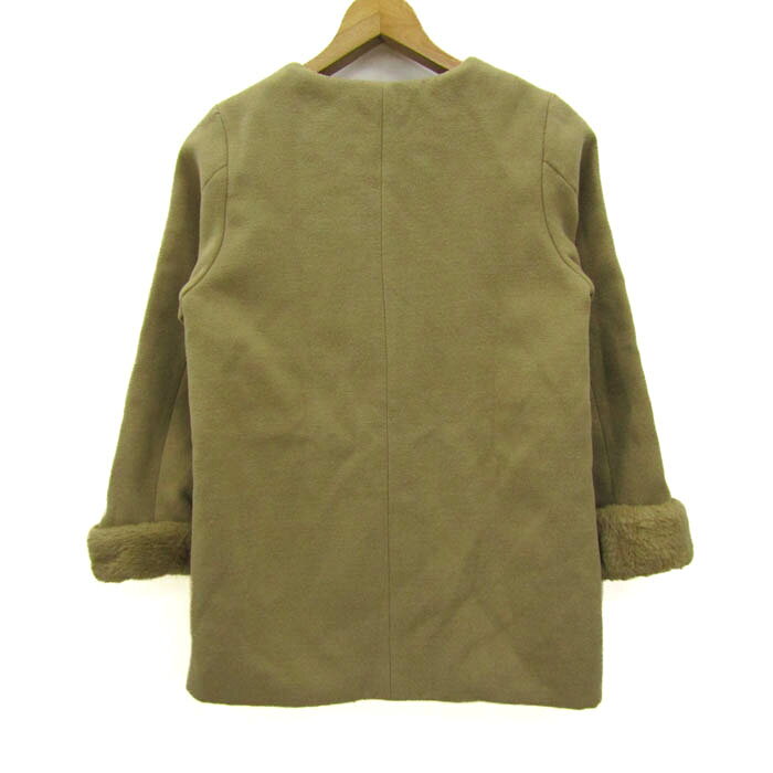 GLOBAL WORK グローバルワーク ショートコート ジャケット アウター ファー 大きいサイズ レディース XXLサイズ ベージュ 【中古】 barce-13244694 barce サンプル画像2
